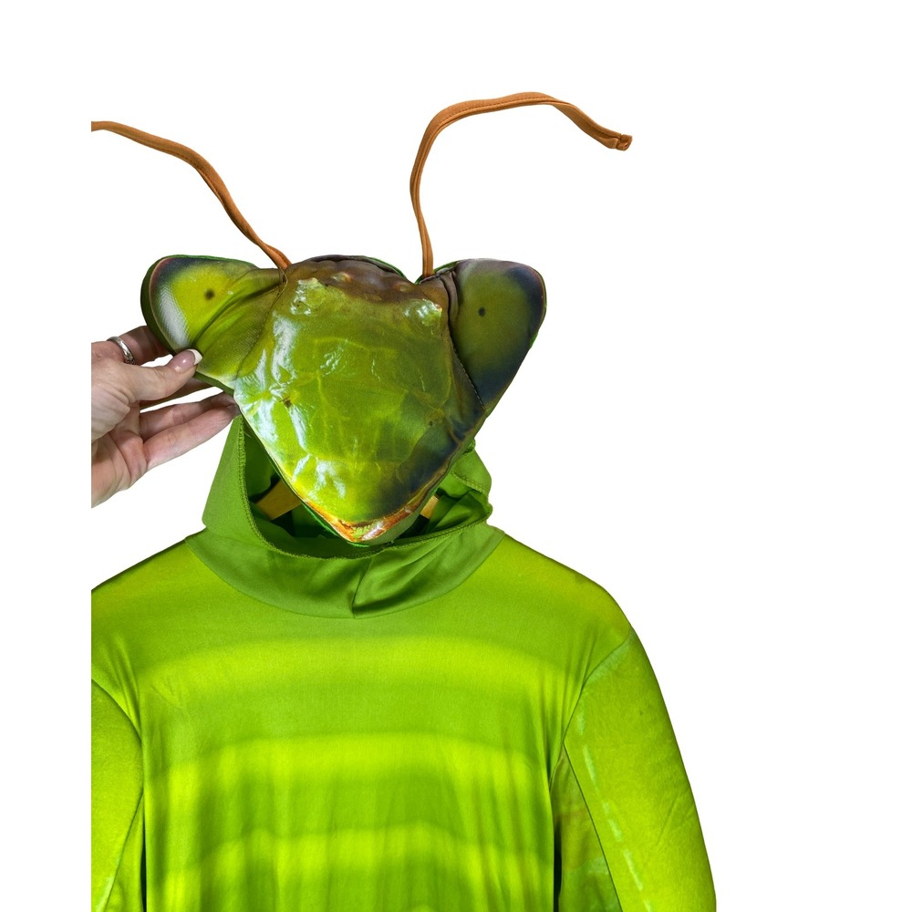 Praying Mantis Adult Costume Green Insect Bug Jumpsuit Halloween Outfit - Picture 6 of 7